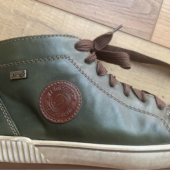 Remonte Olive and Brown Sneakers - Picture 4 of 12